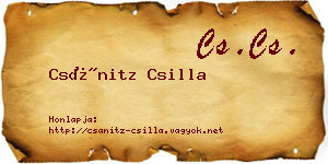 Csánitz Csilla névjegykártya