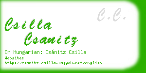 csilla csanitz business card
